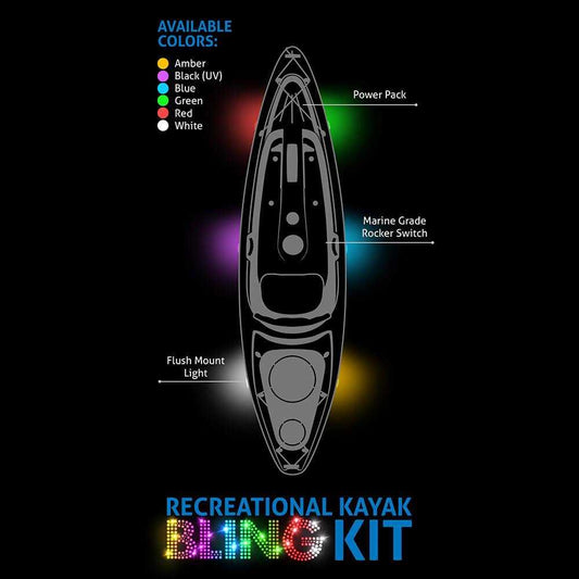 Rub Rail Lights - Kayak Fishing Kit - 6 Lights