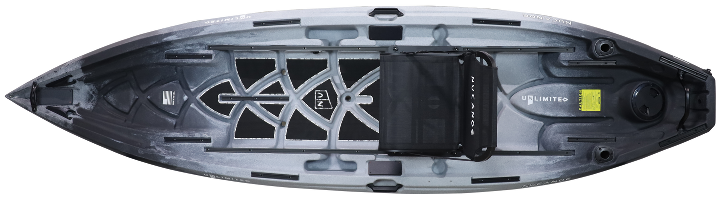 NuCanoe UNLIMITED Fishing Kayak with 360 FUSION Seat | TopLoad Aluminum Tracks